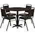 Carnegy Avenue 5-Piece Black Top/Black Vinyl Seat Table and Chair Set