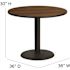Carnegy Avenue 5-Piece Walnut Top/Black Vinyl Seat Table and Chair Set