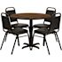 Carnegy Avenue 5-Piece Walnut Top/Black Vinyl Seat Table and Chair Set
