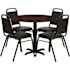 Carnegy Avenue 5-Piece Mahogany Top/Black Vinyl Seat Table and Chair Set