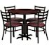 Carnegy Avenue 5-Piece Mahogany Top/Burgundy Vinyl Seat Table and Chair Set