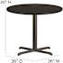 Carnegy Avenue 5-Piece Black Top/Black Vinyl Seat Table and Chair Set