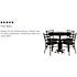 Carnegy Avenue 5-Piece Black Top/Black Vinyl Seat Table and Chair Set