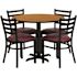 Carnegy Avenue 5-Piece Natural Top/Burgundy Vinyl Seat Table and Chair Set