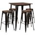 Carnegy Avenue 5-Piece Black Table and Chair Set