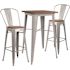 Carnegy Avenue 3-Piece Silver Table and Chair Set