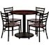 Carnegy Avenue 5-Piece Mahogany Table and Chair Set