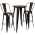Carnegy Avenue 3-Piece Black Table and Chair Set