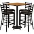 Carnegy Avenue 5-Piece Natural Top/Black Vinyl Seat Table and Chair Set