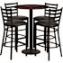 Carnegy Avenue 5-Piece Mahogany Top/Black Vinyl Seat Table and Chair Set