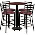 Carnegy Avenue 5-Piece Mahogany Top/Burgundy Vinyl Seat Table and Chair Set