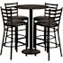 Carnegy Avenue 5-Piece Black Top/Black Vinyl Seat Table and Chair Set