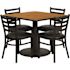 Carnegy Avenue 5-Piece Natural Top/Black Vinyl Seat Table and Chair Set