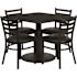Carnegy Avenue 5-Piece Black Top/Black Vinyl Seat Table and Chair Set