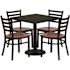 Carnegy Avenue 5-Piece Black Table and Chair Set
