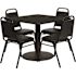 Carnegy Avenue 5-Piece Black Top/Black Vinyl Seat Table and Chair Set