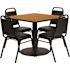 Carnegy Avenue 5-Piece Natural Top/Black Vinyl Seat Table and Chair Set