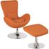 Carnegy Avenue Orange Fabric Chair and Ottoman Set