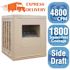Hessaire 4,800 CFM Side-Draft Aspen Evaporative Cooler for 1,800 sq. ft. (Motor not Included)