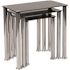 Carnegy Avenue 21 in. Black Medium Rectangle Glass Coffee Table with Nesting Tables