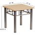 Flash Furniture 21 in. Natural/Gray Medium Square Wood Coffee Table