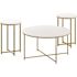 Carnegy Avenue 36 in. White Medium Round Wood Coffee Table