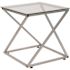 Carnegy Avenue 21 in. Clear/Silver Medium Square Glass Coffee Table