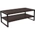 Carnegy Avenue 48 in. Charcoal Large Rectangle Wood Coffee Table with Shelf