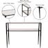 Carnegy Avenue 44 in. Clear/Black Large Rectangle Glass Coffee Table with Shelf