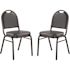 National Public Seating 9200-Series Premium Midnight Blue Seat/Black Sandtex Frame Vinyl Upholstered Stack Chair (Pack of 2)