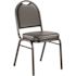 National Public Seating 9200 Series Premium Panther Black Seat/Black Sandtex Frame Vinyl Upholstered Stack Chair (Pack of 2)