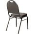 National Public Seating 9200 Series Premium Panther Black Seat/Black Sandtex Frame Vinyl Upholstered Stack Chair (Pack of 2)