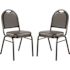 National Public Seating 9200 Series Premium Panther Black Seat/Black Sandtex Frame Vinyl Upholstered Stack Chair (Pack of 2)