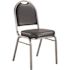 National Public Seating 9200-Series Midnight Blue Seat/Silver Vein Frame Premium Vinyl Upholstered Stack Chair (Pack of 2)