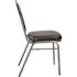 National Public Seating 9200-Series Midnight Blue Seat/Silver Vein Frame Premium Vinyl Upholstered Stack Chair (Pack of 2)