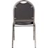National Public Seating 9200-Series Midnight Blue Seat/Silver Vein Frame Premium Vinyl Upholstered Stack Chair (Pack of 2)