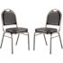 National Public Seating 9200-Series Midnight Blue Seat/Silver Vein Frame Premium Vinyl Upholstered Stack Chair (Pack of 2)
