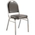 National Public Seating 9200-Series Panther Black Seat/Silver Vein Frame Premium Vinyl Upholstered Stack Chair (Pack of 2)