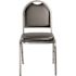 National Public Seating 9200-Series Panther Black Seat/Silver Vein Frame Premium Vinyl Upholstered Stack Chair (Pack of 2)