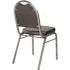 National Public Seating 9200-Series Panther Black Seat/Silver Vein Frame Premium Vinyl Upholstered Stack Chair (Pack of 2)
