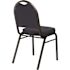 National Public Seating 9200-Series Midnight Blue Seat/Black Sandtex Frame Premium Fabric Upholstered Stack Chair (Pack of 2)