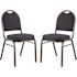 National Public Seating 9200-Series Midnight Blue Seat/Black Sandtex Frame Premium Fabric Upholstered Stack Chair (Pack of 2)