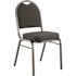 National Public Seating 9200-Series Ebony Black Seat/Black Sandtex Frame Premium Fabric Upholstered Stack Chair (Pack of 2)