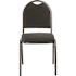 National Public Seating 9200-Series Ebony Black Seat/Black Sandtex Frame Premium Fabric Upholstered Stack Chair (Pack of 2)