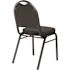 National Public Seating 9200-Series Ebony Black Seat/Black Sandtex Frame Premium Fabric Upholstered Stack Chair (Pack of 2)