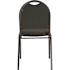 National Public Seating 9200-Series Ebony Black Seat/Black Sandtex Frame Premium Fabric Upholstered Stack Chair (Pack of 2)