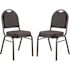 National Public Seating 9200-Series Diamond Navy Seat/Black Sandtex Frame Premium Fabric Upholstered Stack Chair (Pack of 2)