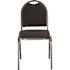 National Public Seating 9200-Series Ebony Black Seat/Silver Vein Frame Premium Fabric Upholstered Stack Chair (Pack of 2)