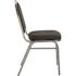 National Public Seating 9200-Series Ebony Black Seat/Silver Vein Frame Premium Fabric Upholstered Stack Chair (Pack of 2)