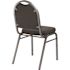 National Public Seating 9200-Series Ebony Black Seat/Silver Vein Frame Premium Fabric Upholstered Stack Chair (Pack of 2)